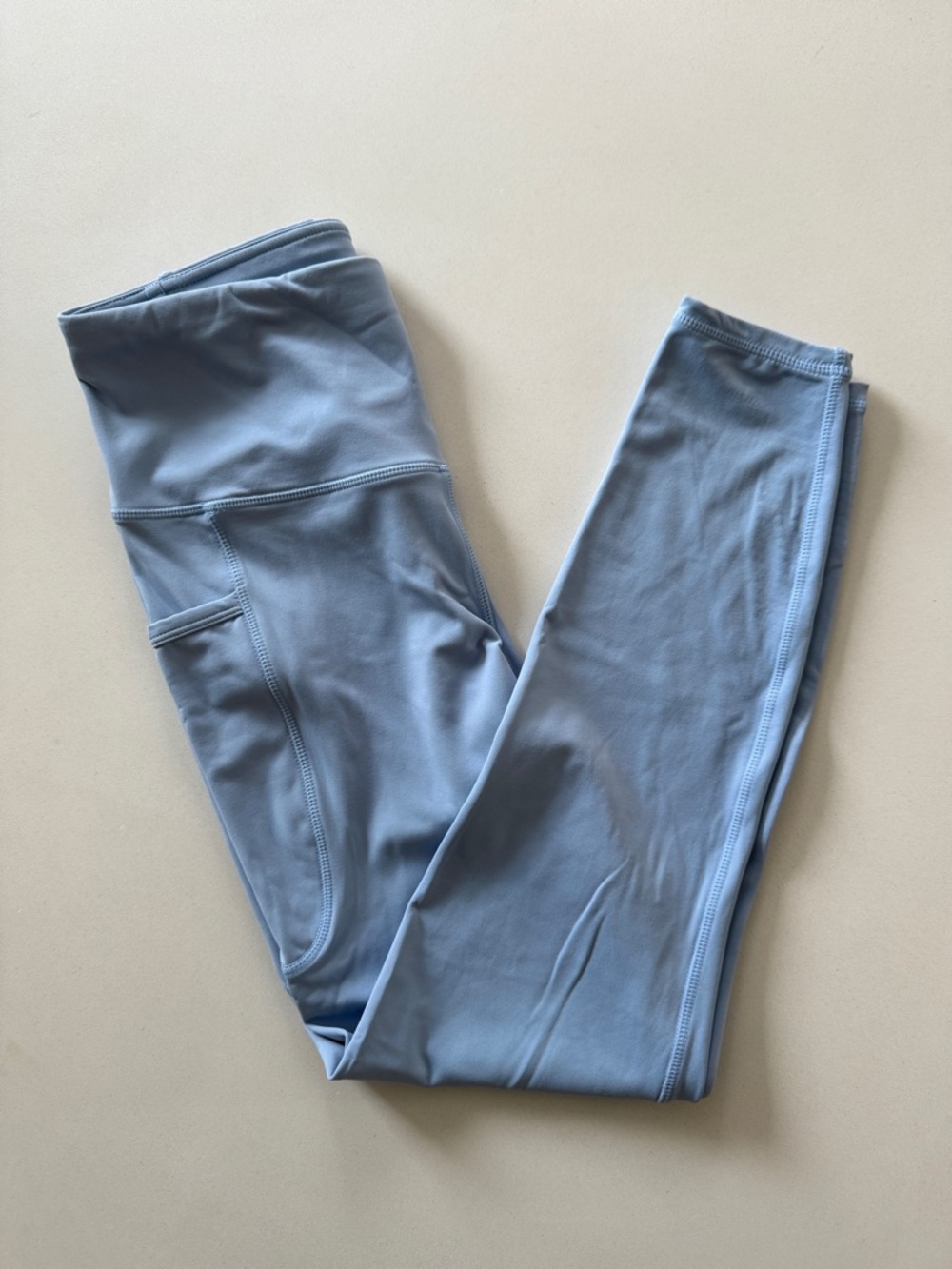 We Wander Light Blue High-Waist Leggings with Side Pockets 23” Inseam Size S